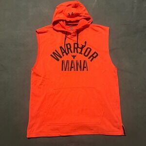 Under Armour Project Rock Warrior Mana Sleeveless Hoodie Orange Mens XL Pullover